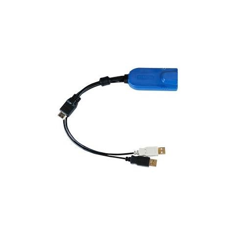 Digital HDMI, USB CIM, 0,3m, Multi, Nero, Plastica, Maschio / femmina, RJ-45, USB - Foto 1