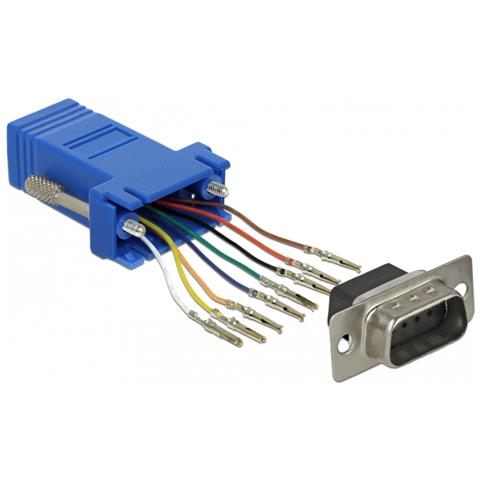 66167 cavo di interfaccia e adattatore Sub-D Rj-45 Nero, Blu, Acciaio inossidabile - Foto 1
