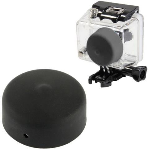 Tappo Di Protezione Obbiettivo Silicone St-42 Per Gopro Hd Hero 2 - 3 - 3+ - 4 Black - Foto 1