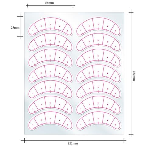 Toppe Adesive Sotto Gli Occhi Per L'estensione Delle Ciglia 140 Pezzi Bianco - Foto 5