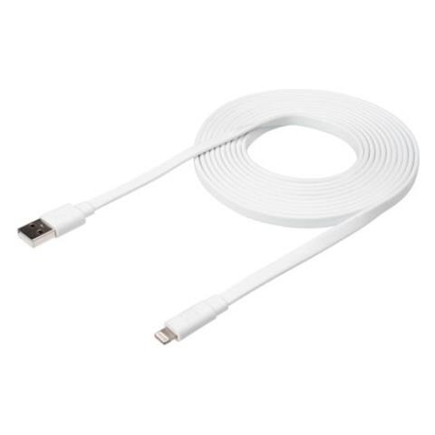 Cavo Piatto Da Usb-a A Lightning - 3 M, Bianco - Foto 1