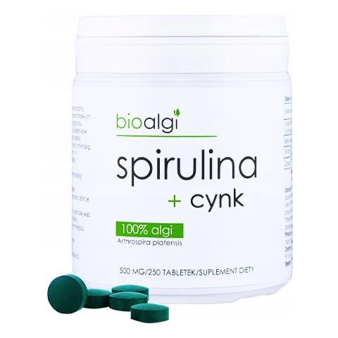 Integratore Alimentare Naturale Con Spirulina, Zinco E Vitamina B12 - 250 Compresse Spirulina + Zinco Bioalga 250 Compresse - Foto 1