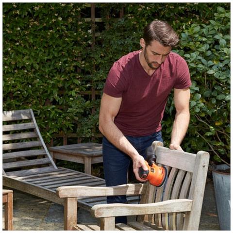 Levigatrice Rotorbitale Legno Metallo Pvc E Vernici 230w B+d Bew 210-qs - Foto 2