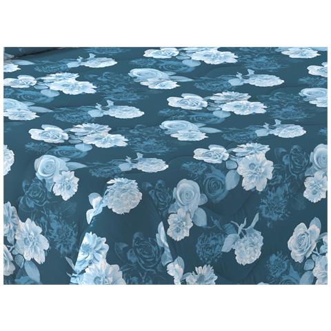 Trapunta Piumone Letto Invernale Imbottita 300gr Scaldanotti Matilde 2 Piazze Blu - Foto 2