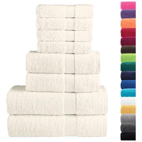 Set ASciugamani SOLUND 8 pz Crema 600 gsm - Foto 2