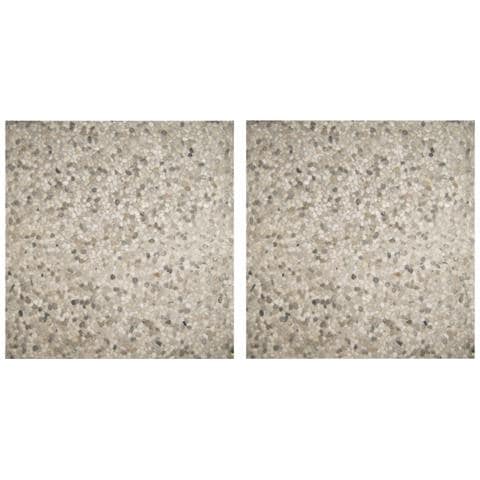 Set 2 Pezzi Piastra Ombrellone Palo Laterale 50x50 Cm - Foto 1