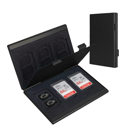 Custodia Per Scheda Di Memoria In Alluminio Di Alta Qualità Black - Foto 1