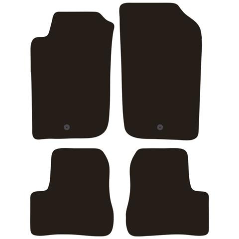 CORA 000134001 Coppia Tappeti Anteriori Rubberfit Fit-1, Nero