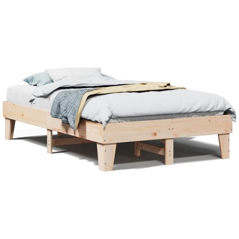 Letto Senza Materasso 120x200 Cm In Legno Massello Di Pino - Foto 2