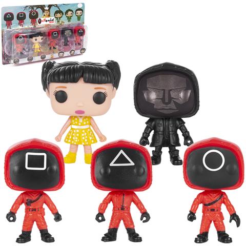 Pack Di 5 Figure Di 10 Cm Squid, Design Assortiti. Presentati In Blister. - Foto 1