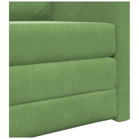 Divano Letto 2-in-1 Verde Chiaro 74x77x81 cm Velluto - Foto 9