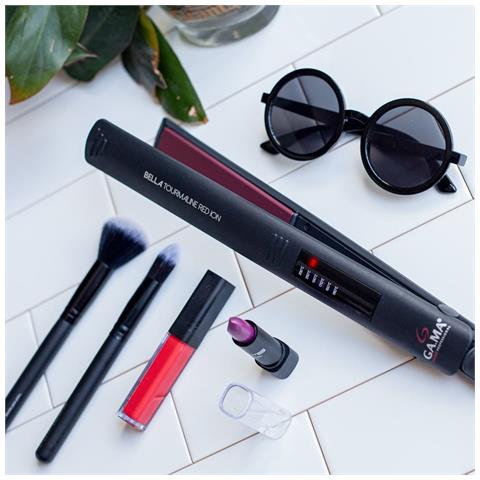 Piastra Bella Tourmaline Red Ion Led, Tecnologia Micro Shine, Trafile rivestite in Tormalina, Tecnologia Ioni, per Capelli Idratati, Luminosi e Senza Crespo, Trafile larghe 120x25 mm, Temperatura da 130 a 230°C, Display LED, Cavo Girevole 360° - Foto 5