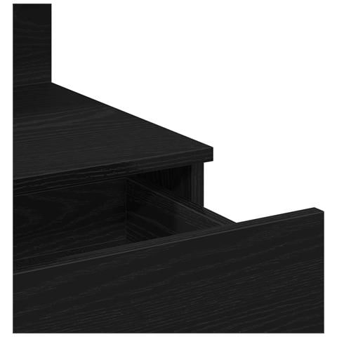 Tavolo da trucco con LED Nero Rovere 100x40x130 cm - Foto 9