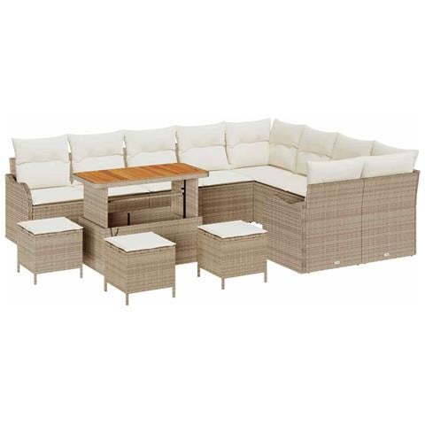 Set Divano da Giardino 13 pcs Beige polyrattan - Foto 1