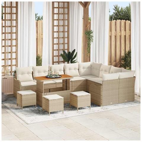 Set Divano da Giardino 13 pcs Beige polyrattan - Foto 2