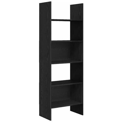 Armadio per Libri Rovere nero 60 x 35 x 180 cm - Foto 1