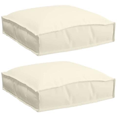 Cuscino per seduta pallet 2 pcs Crema 40 x 40 x 8 cm - Foto 1