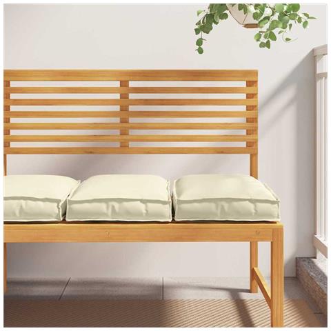 Cuscino per seduta pallet 2 pcs Crema 40 x 40 x 8 cm - Foto 2