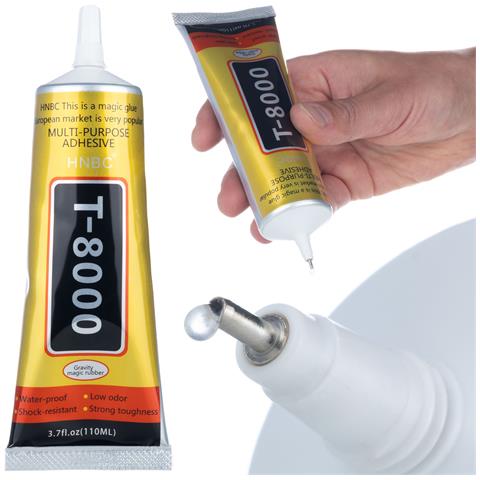 Colla Universale T-8000 110ml - Alta Qualità E Precisione | Multiuso: Ceramica, Plastica, Metallo, Legno, Carta, Vetro | Resistente E Flessibile - Foto 1