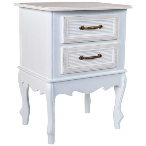Comodino In Legno Bianco 42x34x57 - Foto 1