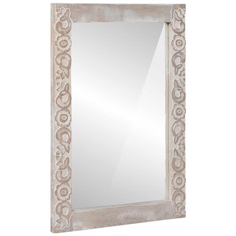 Specchio da bagno Rettangolare Bianco 70 x 50 x 2,5 cm - Foto 1