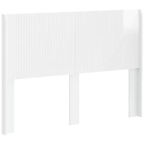 Testiera Letto Bianco Lucido Legno ingegnerizzato - Foto 1