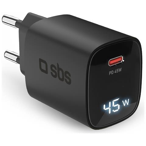 TETRGANLCD1C45K Caricabatterie per dispositivi mobili Universale Nero AC Ricarica rapida Interno - Foto 1