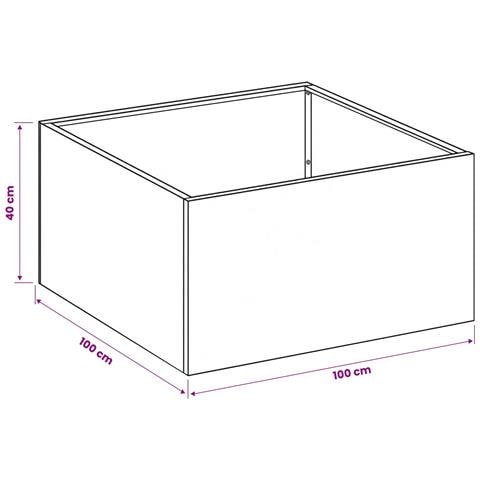 Vaso da giardino 2 pz Bianco 100 x 100 x 40 cm - Foto 8