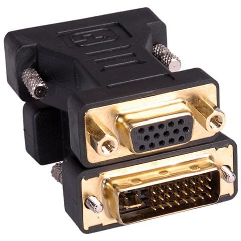 DVI-VGA Adapter, DVI M - HD15 F Nero cavo di interfaccia e adattatore - Foto 1