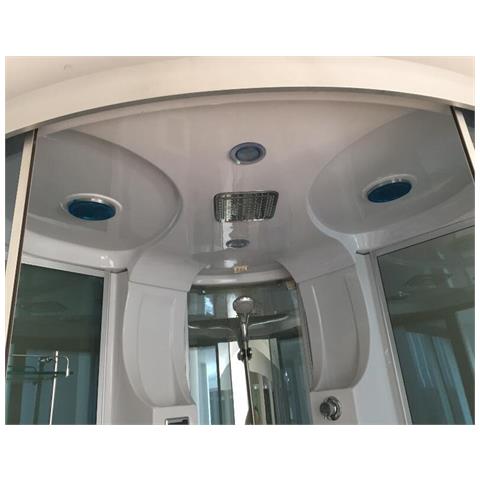 VASCA BAGNO IDROMASSAGGIO CON CABINA MODELLO MONTECARLO 150 X 150 cm DOCCIA ANGOLARE SPA NUOVA 