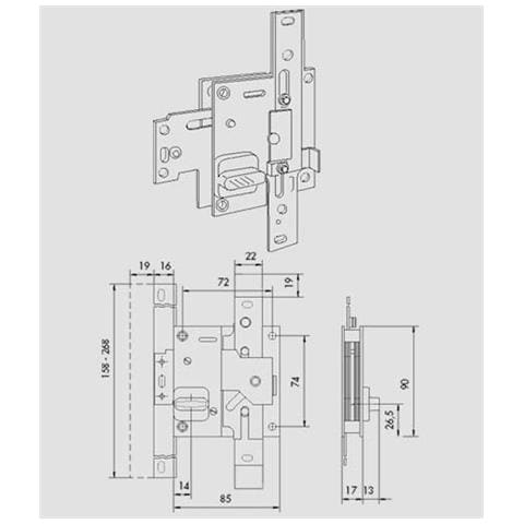 57416/30/1 Serratura X Cassaf. - Foto 1