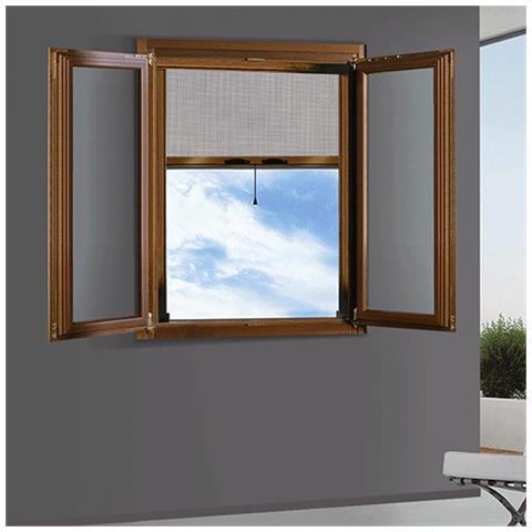 Zanzariera A Rullo Verticale Per Finestra - Cm 120 X 170 - Bronzo - Foto 1