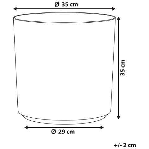 Vaso Di Fiori Marrone Diametro 35 Cm Vagia - Foto 24