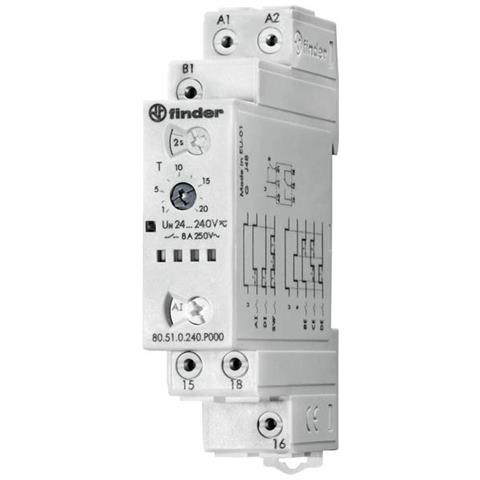 80.51.0.240. p000 Relè Temporizzato Multifunzionale 1 Pz. Intervallo Di Tempo: 0.1 S - 24 H 1 Scambio - Foto 1