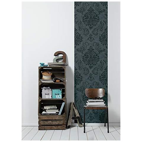 368241 36824-1 - Pannello Autoadesivo 3d Con Decorazioni Barocche, 2,50 M X 0,52 M, Colore: Nero / grigio - Foto 1