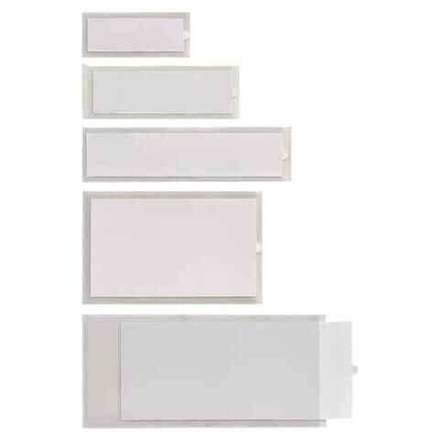 Portaetichette Adesive Iesti A2 + Etichette Intercambiabili 32x88 Mm Trasparente Conf. 10 Pz. - 321112 - Foto 1