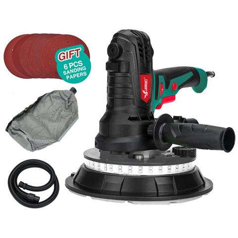 JUSTGREENBOX Lucidatrice Per Muri Levigatrice Per Cartongesso Levigatrice Portatile A Velocità Variabile A Secco Led Senza Polvere 850w 1280w