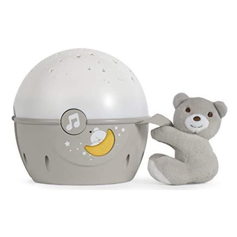 Next 2 Stelle Culla Peluche Con Funzione Di Proiettore, Musica E Luce Notturna, Grigio - Foto 1