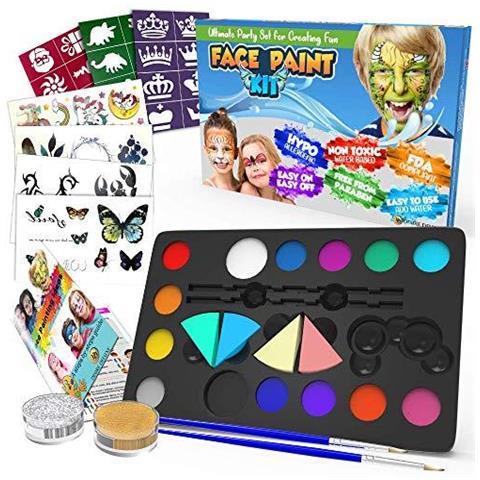 Viso Vernici Per Bambini Halloween Make Up Set Per Ragazzi Ragazze Toy Body Painting - Regalo Di Natale Tavolozza Kit Che Comprende Glitter Stencil Tattoo Per Bambini - Regalo Unico - Foto 1