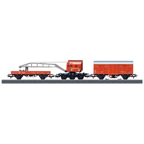 Fire Department Recovery Crane Car Set, HO (1:87) , Nero, Rosso - Foto 1