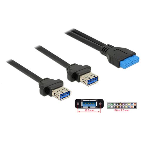 85244 USB 3.0 USB 3.0 Nero cavo di interfaccia e adattatore - Foto 1