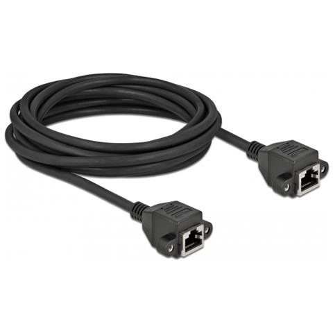 Cavo di estensione di rete S /FTP RJ45 femmina per RJ45 maschio Cat. 6A 5 m nero - Foto 3