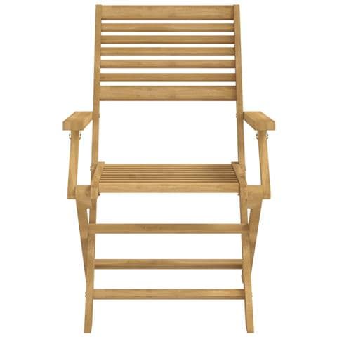 Sedie Giardino Pieghevoli 2pz 54,5x61,5x86,5 Cm Massello Acacia - Foto 2