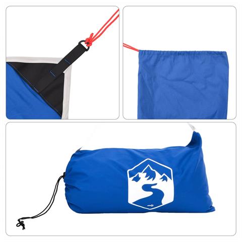 Baldacchino Da Spiaggia Con Ancore Per La Sabbia Blu 304x300 Cm - Foto 2