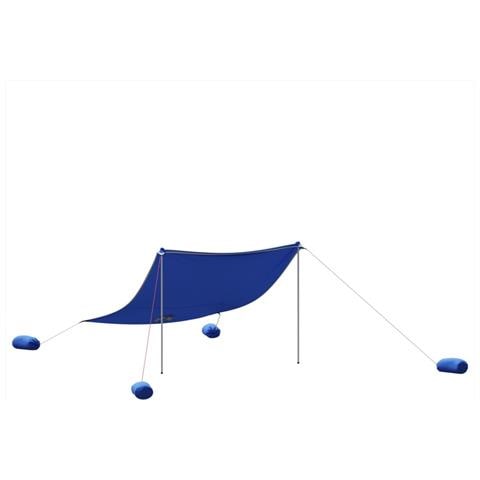 Baldacchino Da Spiaggia Con Ancore Per La Sabbia Blu 304x300 Cm - Foto 1