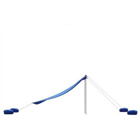 Baldacchino Da Spiaggia Con Ancore Per La Sabbia Blu 304x300 Cm - Foto 7