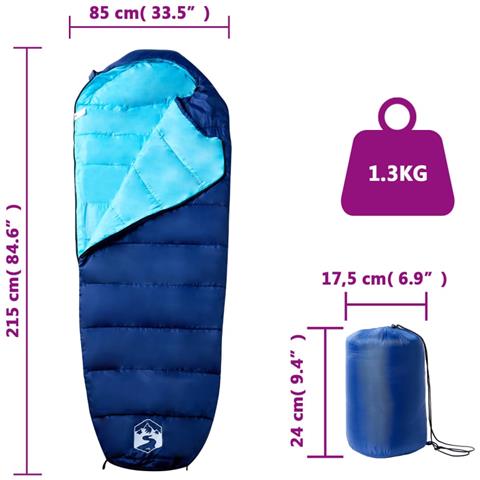 Sacco A Pelo Mummia Da Campeggio Per Adulti 3 Stagioni - Foto 5