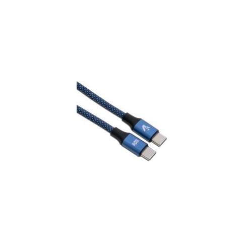 Cavo Smartphone Type-c A Type-c 2m, 5.0a 100w, Nylon, Blu - Foto 1