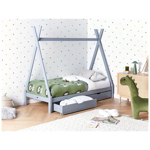 Set Di 2 Cassetti Contenitori Per Letto Legno Di Pino Cronat Grigio - Foto 1