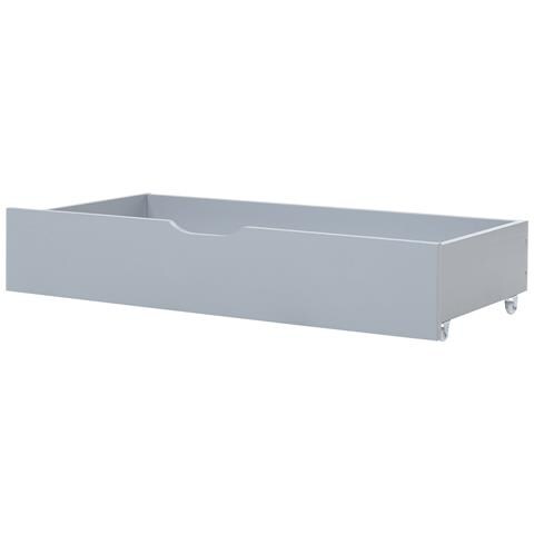 Set Di 2 Cassetti Contenitori Per Letto Legno Di Pino Cronat Grigio - Foto 7